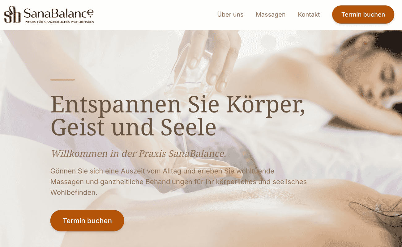 SanaBalance.ch – Massage-Plattform